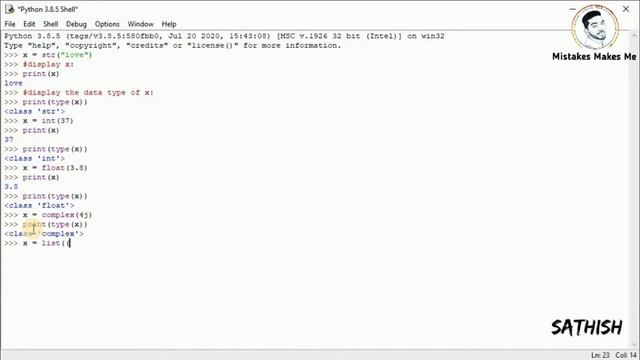 How to setting Specific data type | Easy Python | Tamil | Sathish смотреть онлайн