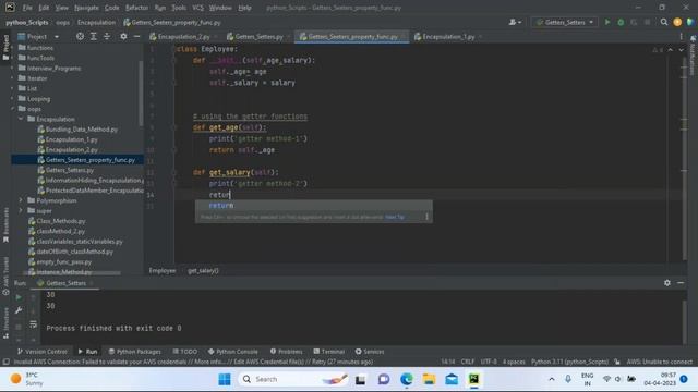 Day43 Getter and Setter in Python || Using property() function to achieve getters and setters смотреть онлайн