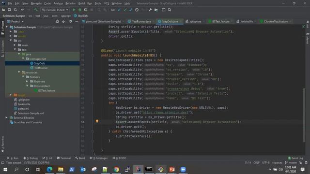 Jenkins Tutorial - Create Jenkins job to run Selenium/Cucumber Tests in BrowserStack смотреть онлайн