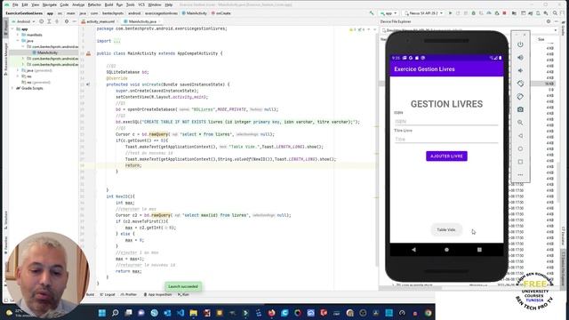 Android - Correction Exercice 1 - Base de données locale - SQLite смотреть онлайн