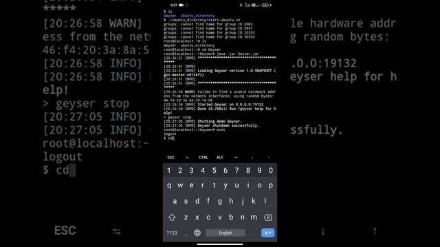 Запускаем GeyserMC на android'е || Starting GeyserMC on android смотреть онлайн