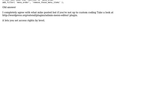 Wordpress: Plugin to remove Admin menu items based on user role? (4 Solutions!!) смотреть онлайн