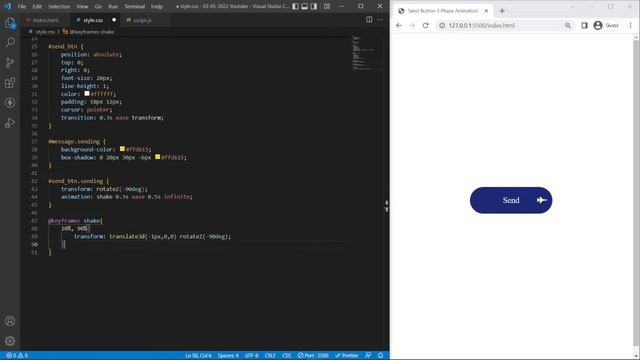 Send Button 3 Phase Animation With HTML, CSS & JavaScript смотреть онлайн