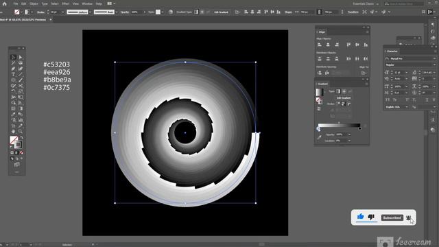How to Create Gradient Spiral Vortex | Adobe Illustrator Tutorial | Spiral Vortex tutorial смотреть онлайн