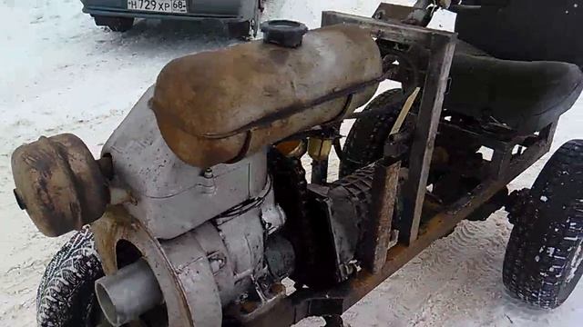 Самодельный мини трактор с двигателем УМЗ-5 смотреть онлайн