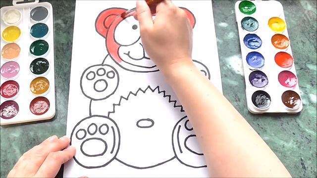 РИСУЕМ И РАСКРАШИВАЕМ ЖЕЛЕЙНОГО МЕДВЕДЯ ВАЛЕРУ DRAWING AND COLORING GUMMY BEAR VALERA смотреть онлайн