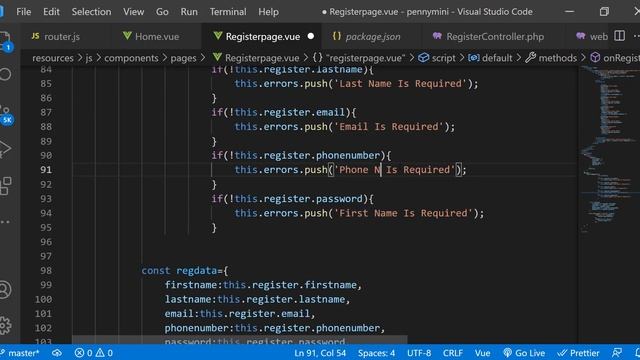 15_Vue Js Project_Check Form Validation in Browser смотреть онлайн