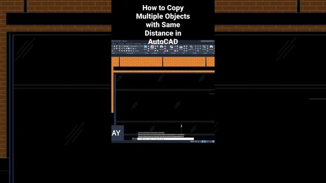 How to Copy Multiple Objects with Same Distance in AutoCAD смотреть онлайн