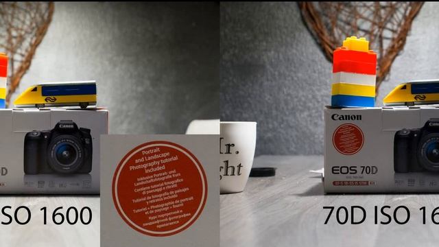ISO comparison test Canon 6D vs 70D No noise reduc смотреть онлайн