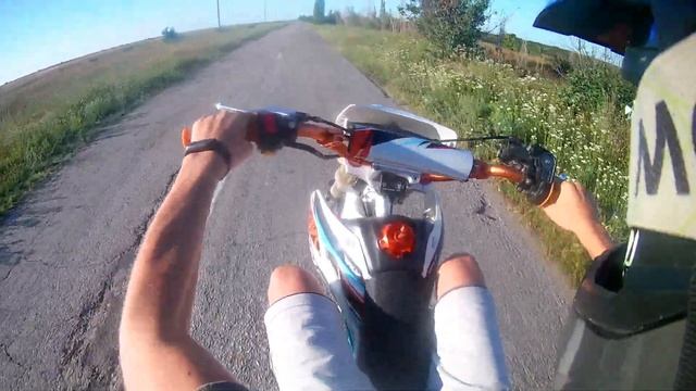 Стант на питбайке Kayo 125/Учусь