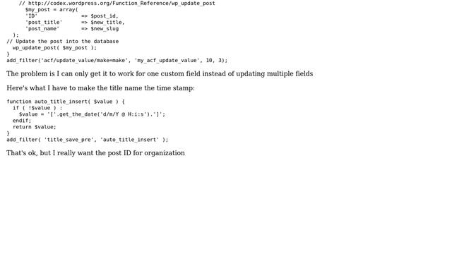 Wordpress: How to assign a custom post title to be the post ID? смотреть онлайн