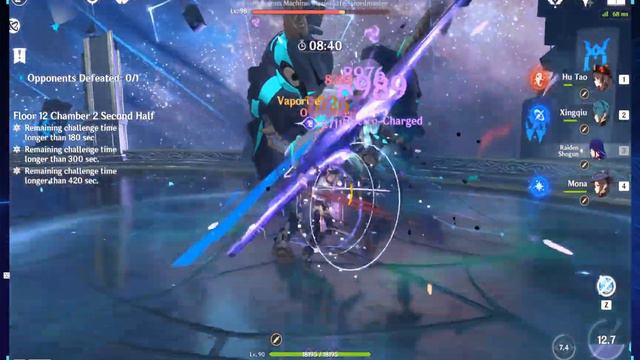 Spiral Abyss 2 7 C0 Ayato & C0 Hutao&Raiden 9 star no retries смотреть онлайн