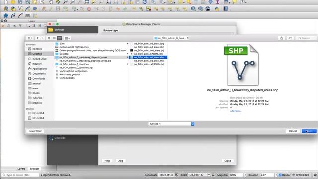 How to Import ShapeFiles in QGIS editor смотреть онлайн