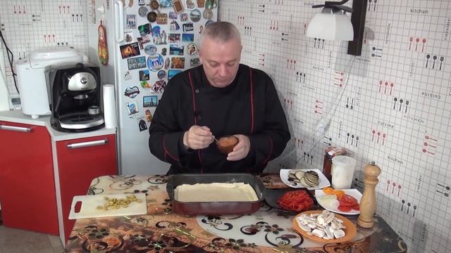 Сочная постная пицца с вегетарианской начинкой в день Космонавтики. Pizza