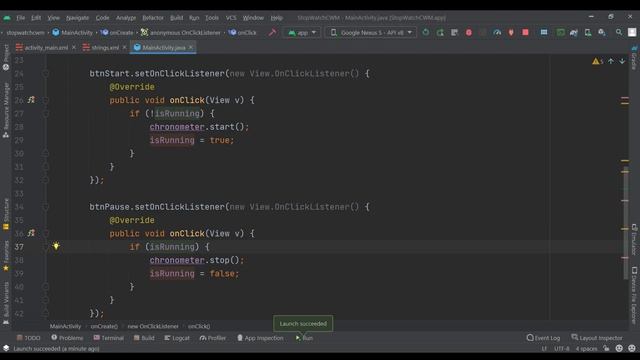 Create StopWatch in Android | Start, Stop, Reset | Chronometer | in Urdu/Hindi смотреть онлайн