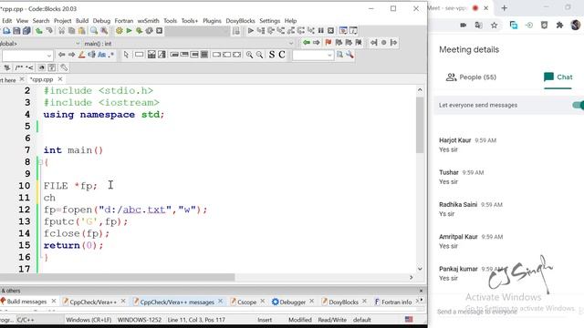 Lecture 29:File Handling in C, fcose(),fopen(), EOF, opening modes, FILE Pointer, text & binary fil смотреть онлайн