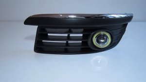 ПТФ с ДХО для Volkswagen Jetta 5. Линзованные противотуманные фары Джетта 5 ангельские глазки