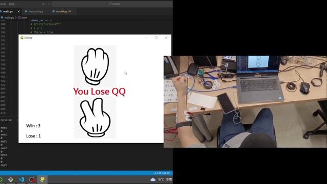Hand Gesture Recognition - rock, paper, scissors смотреть онлайн
