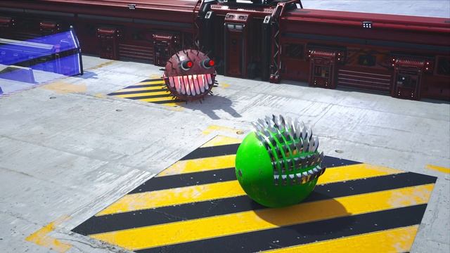 Robot Pacman & Chain Chomp VS Spike Robot Monster with Giant Cartoon Cat смотреть онлайн