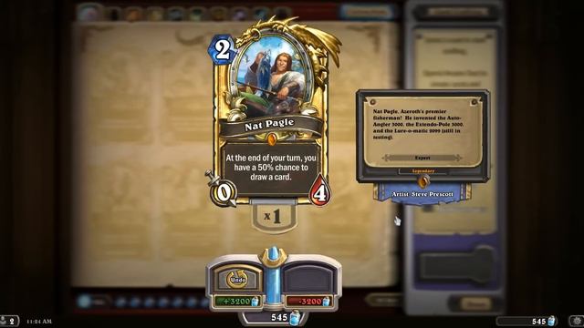 Hearthstone - Golden Nat Pagle (Legendary) смотреть онлайн