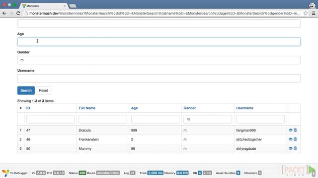 Learning Yii 2: Finding the Right Ghoul-mate Using ActiveQuery | packtpub.com смотреть онлайн