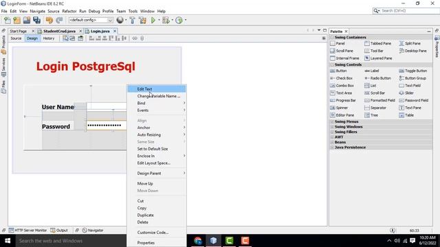Login form in Java and Postgresql смотреть онлайн