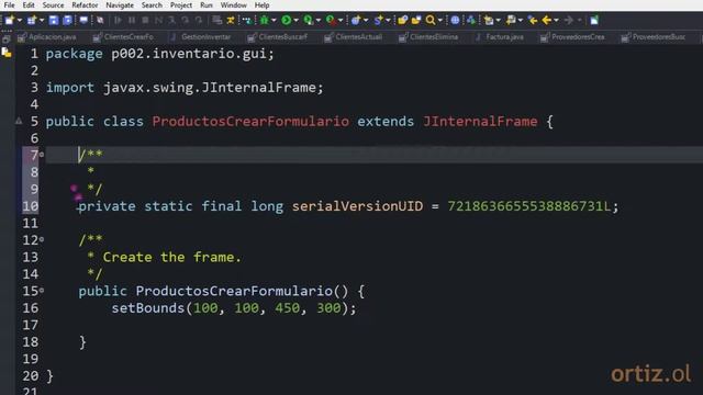 Java Curso: 137 Formulario JInternalFrame para la Creación de Objetos Producto смотреть онлайн