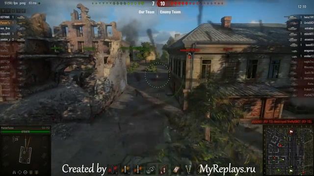 WOT: Ensk - SU-152 - 6 frags - смотреть онлайн