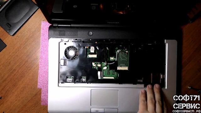Как разобрать ноутбук Toshiba Satellite L300d Disassembly And Cleaning.