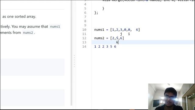 Merge sorted array | Leetcode Easy Problem | Explanation by D_CODER смотреть онлайн