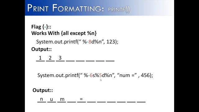 Print Formatting Part 5: printf() Flag - (JAVA) смотреть онлайн