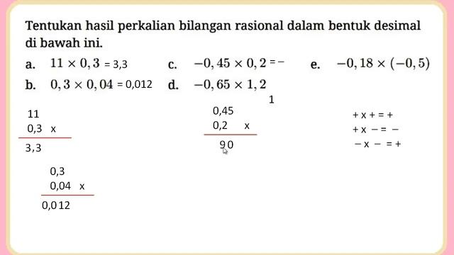 Tentukan hasil perkalian bilangan rasional dalam bentuk desimal di bawah ini смотреть онлайн