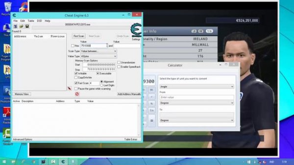 Cheat PES 2015 Master League With Cheat Engine