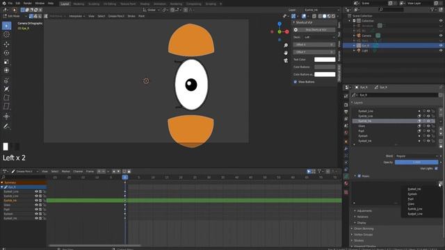 Blender 2D Персонаж // помощь подписчикам // Выпуск 2 // Риг глаз смотреть онлайн