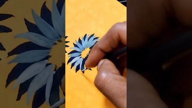 Great Art?|| Blue One stroke Flower Painting??️#shorts #art #drawing смотреть онлайн