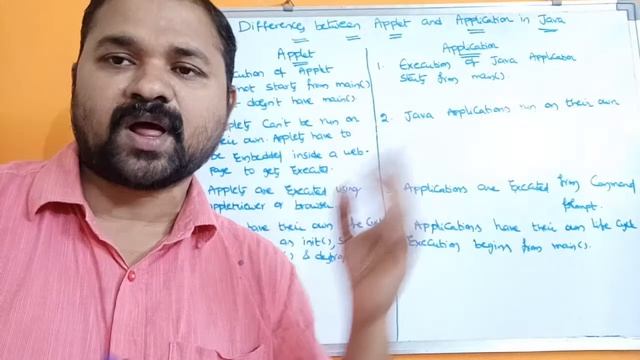 Differences between Applet and Application in Java смотреть онлайн