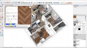 SketchUp: раскладка плитки, ламината, паркета
