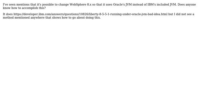 DevOps & SysAdmins: Change WebSphere's default Java SDK from IBM's JVM to Oracle's? смотреть онлайн