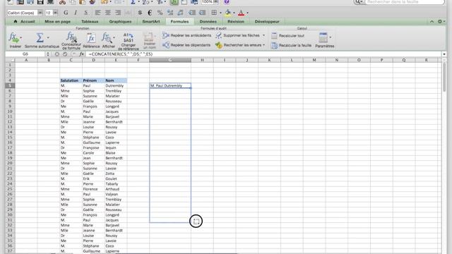 Excel fonction Concatener смотреть онлайн