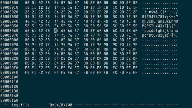 hexedit, a hex editor, by Pascal Rigaux смотреть онлайн