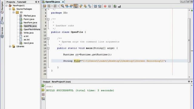 How to Open a Text File with Notepad using JAVA in NetBeans смотреть онлайн