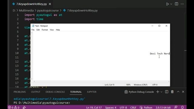7. Key up-down, hotkey, hold key | Bot Design and Automation with Python | PyAutoGUI | Urdu | Hind смотреть онлайн