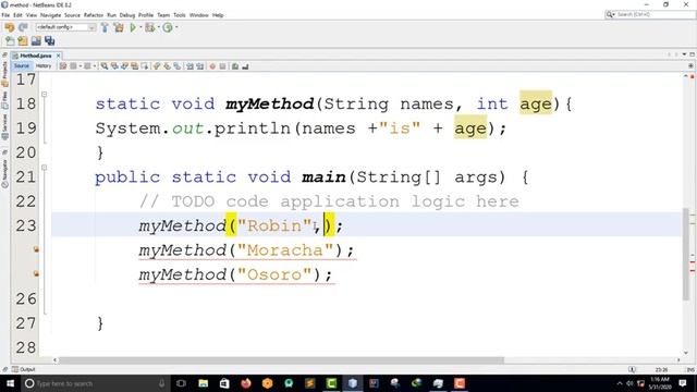 Java Programming Tutorial -18- How to create Java Methods parameters смотреть онлайн