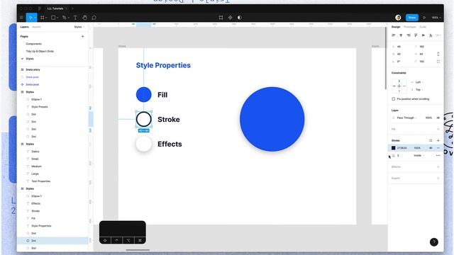 Object Properties and Styles Figma Tutorial смотреть онлайн