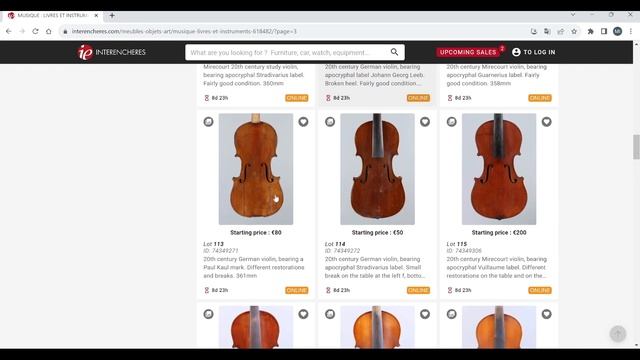 Vichy Auction #review - Books and Violins - 14th November 2023 (FRANCE) смотреть онлайн