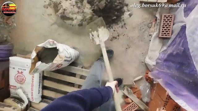 ?♂️⚒?Замес раствора по системе лопатой на полу и кирпичная кладка смотреть онлайн