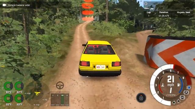 BeamNG.drive 0.15.0.5.7940 (Time Trials) (Toyota Sprinter Trueno GT Apex [Yellow]) смотреть онлайн