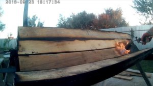 Обжиг древесины. Изготовление штакетника на забор.