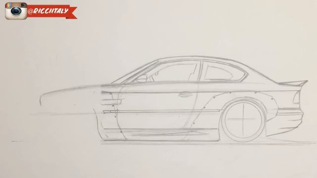 Como Dibujar Un BMW M3 E46 / How To Draw A Car