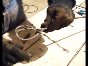 Как заплести петлю на стальном тросе/  How to to braid a loop on a steel cable